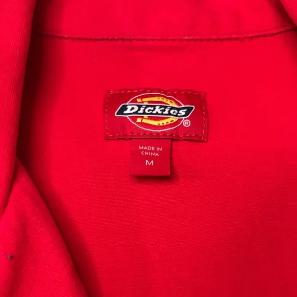 Dickies Red Workwear Shirt with Branded Patch - Picture 2 of 2